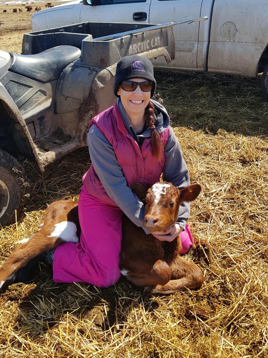 Jennifer Pearson became interested in newborn calf research from her experiences seeing calves suffer severe muscle trauma or oxygen deprivation following a difficult birth.