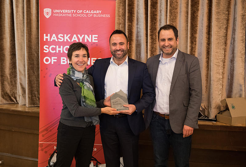 Anne Kleffner, Erik Johnson and Michael Ilnycky at the awards luncheon on March 6, 2020.