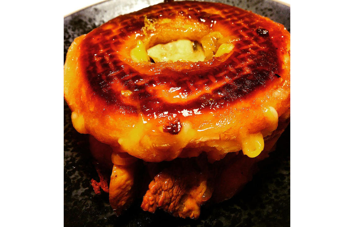Glazed donut grilled cheese