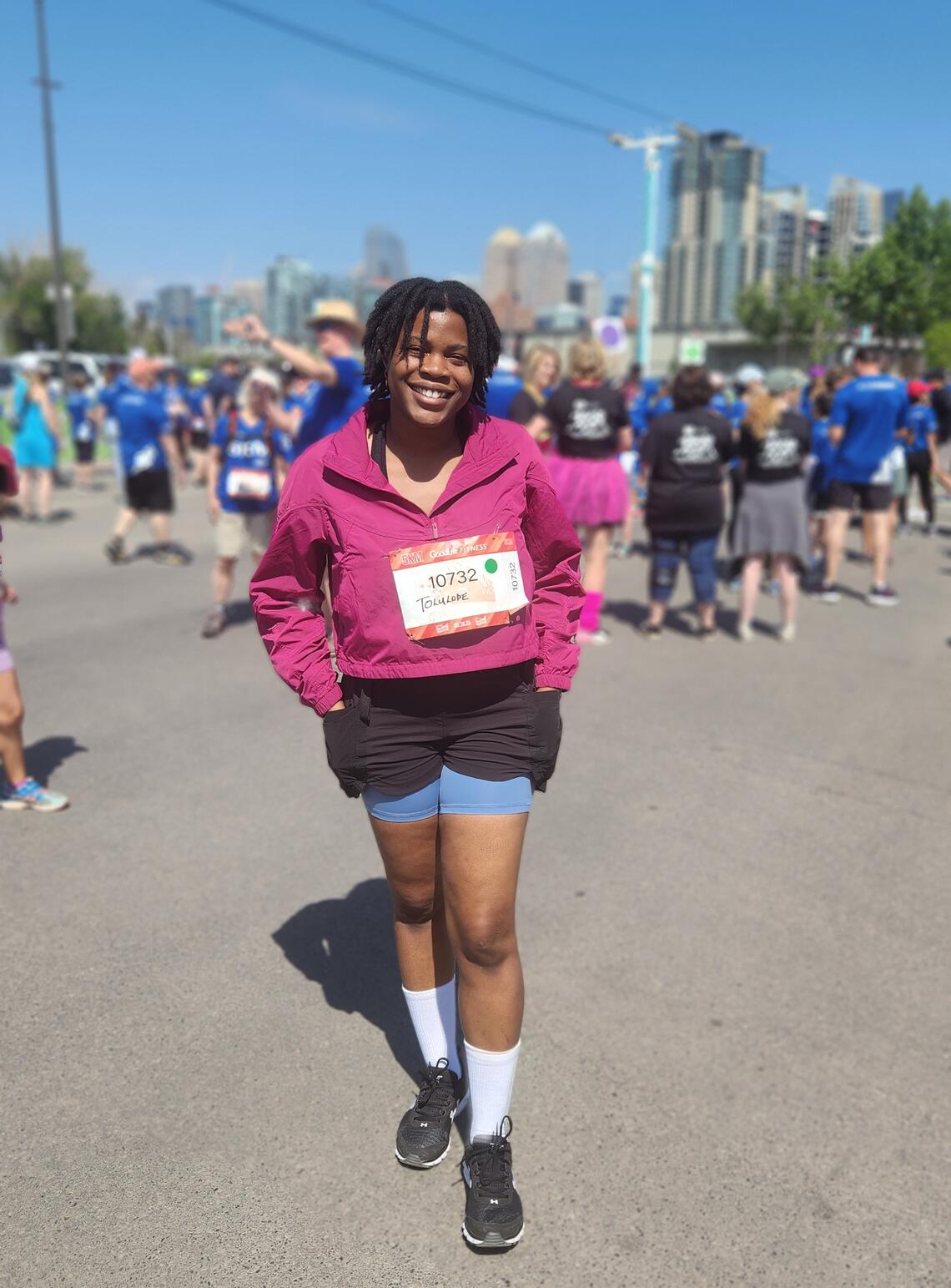 Tolu at the Calgary Marathon