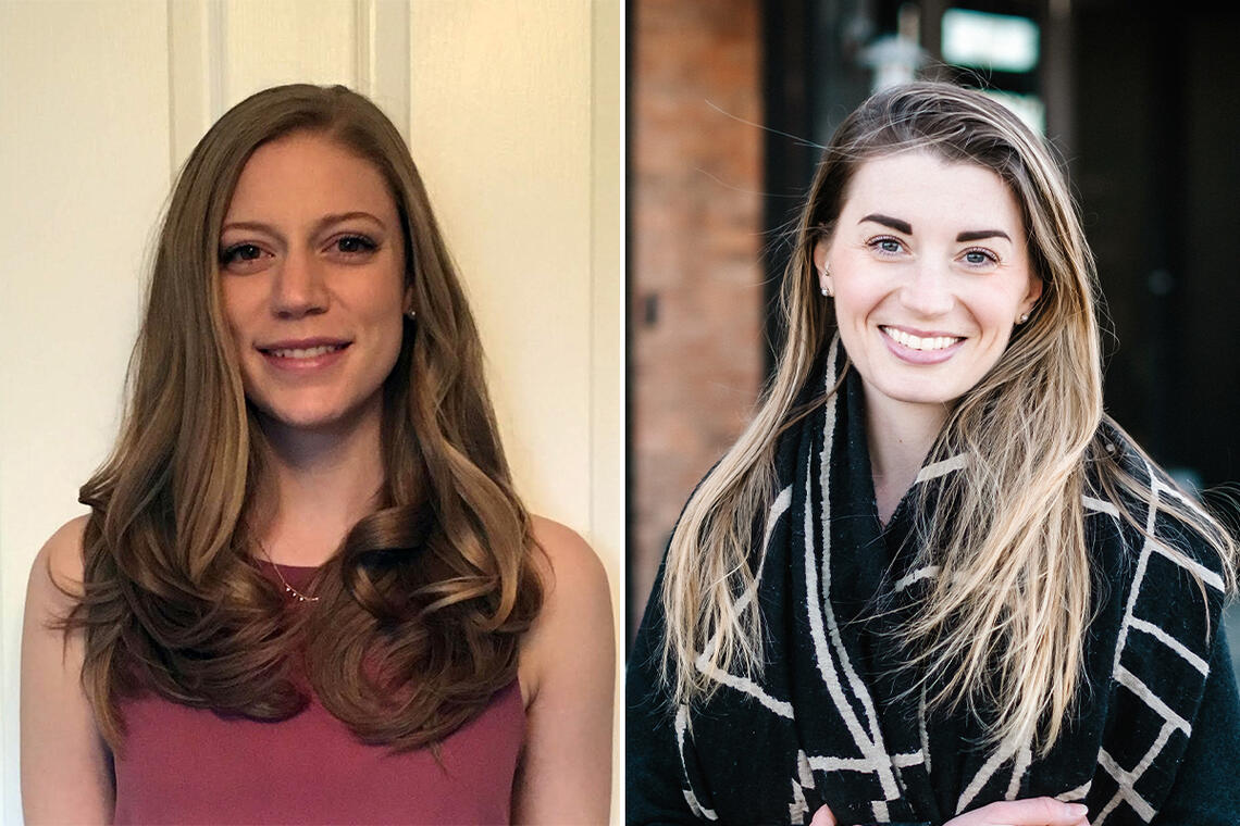 portraits of two women