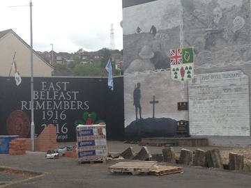 A unionist memorial mural in Belfast