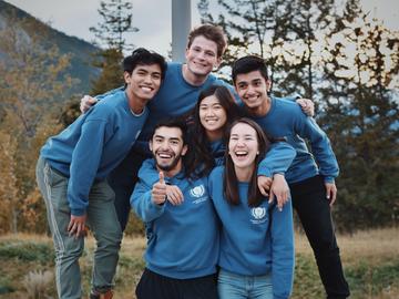 Cho with the 2019 University of Calgary Debate Society Executive Council team.