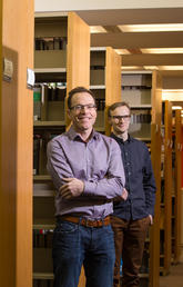 Professor Shaun Fluker and UCalgary grad Drew Yewchuk