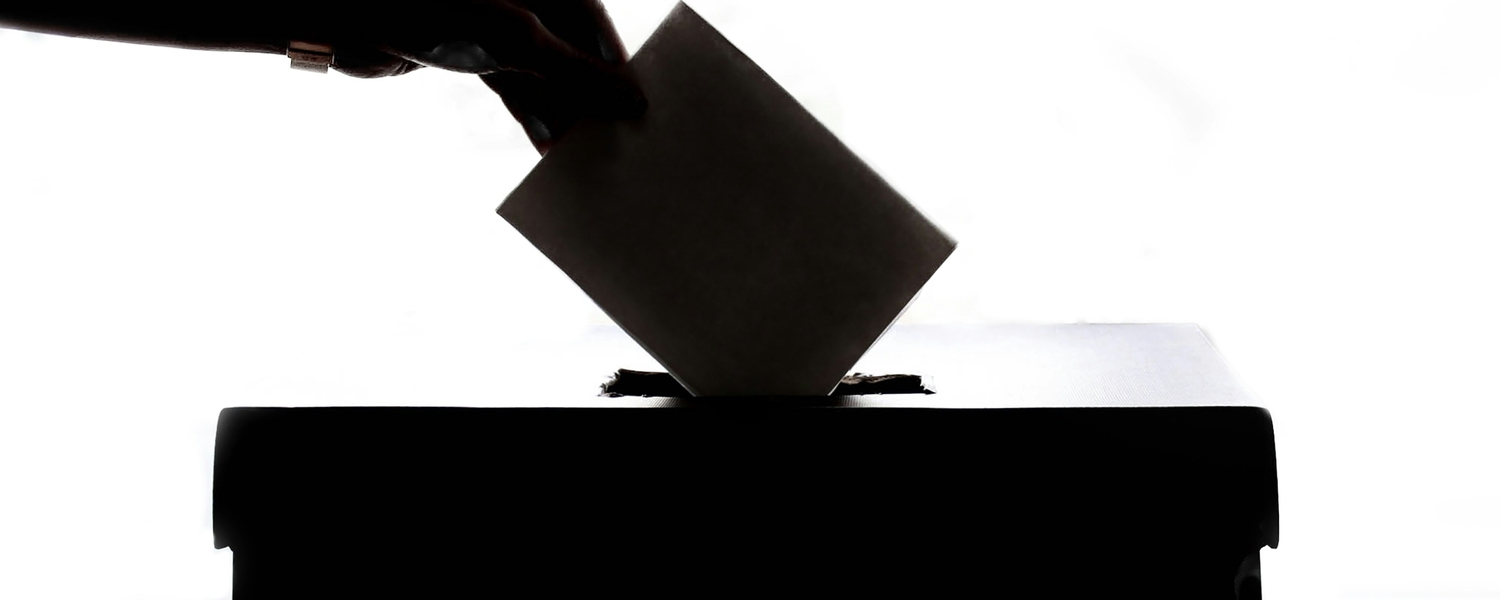 Putting a ballot in the ballot box