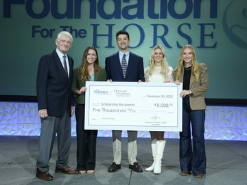 Kaitlyn Lomsnes: Oakwood Foundation Scholarship by The Foundation for the Horse – recognizing outstanding veterinary students who are dedicated to equine practice