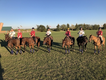 Veterinary students playing polo